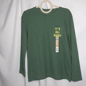 Thereabouts Boys Crew Neck Long Sleeve Thermal Shirt Green Lg